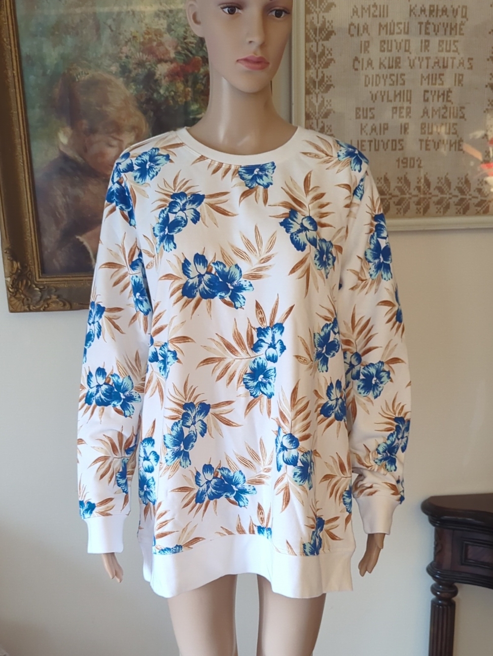 Land's End Floral Sweatshirt